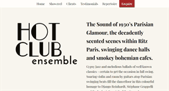 Desktop Screenshot of hotclubensemble.com